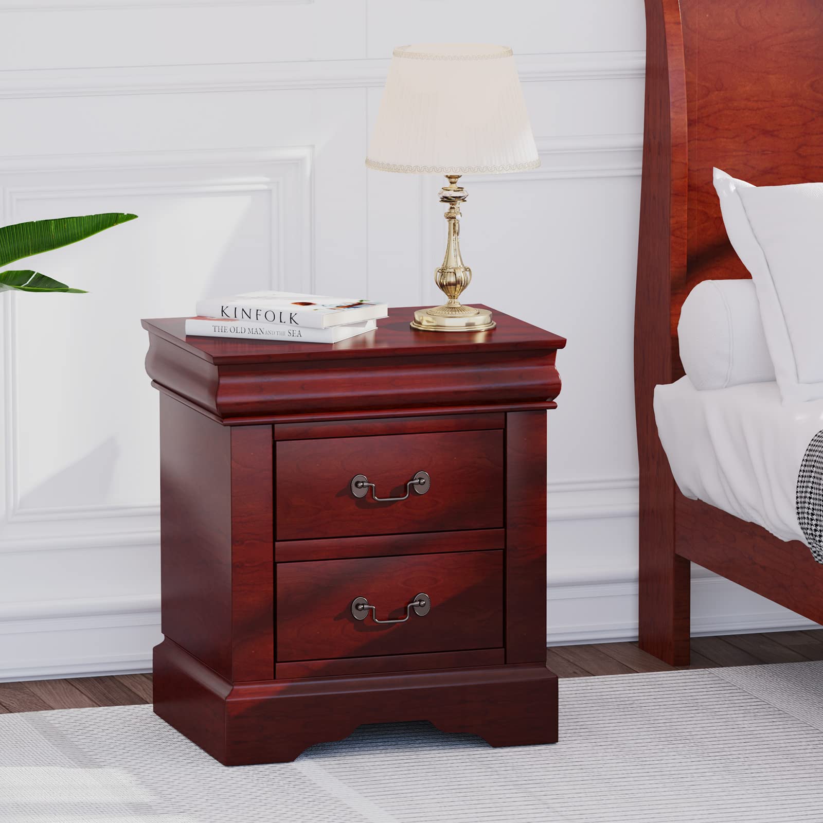 Acme Furniture Louis Philippe III Nightstand in Cherry