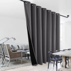 Nicetown Sound Reducing Room Divider Curtains, Total Shade Patio Door Curtain, Heavy-Duty Full Light Shading Sliding Door Drape,