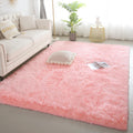 KCHOWUA Pink Fuzzy Cute Rug for Bedroom Girl,6x9 Machine Washable Fluffy Plush Pastel Throw Large Area Rugs for Living Room,Mode