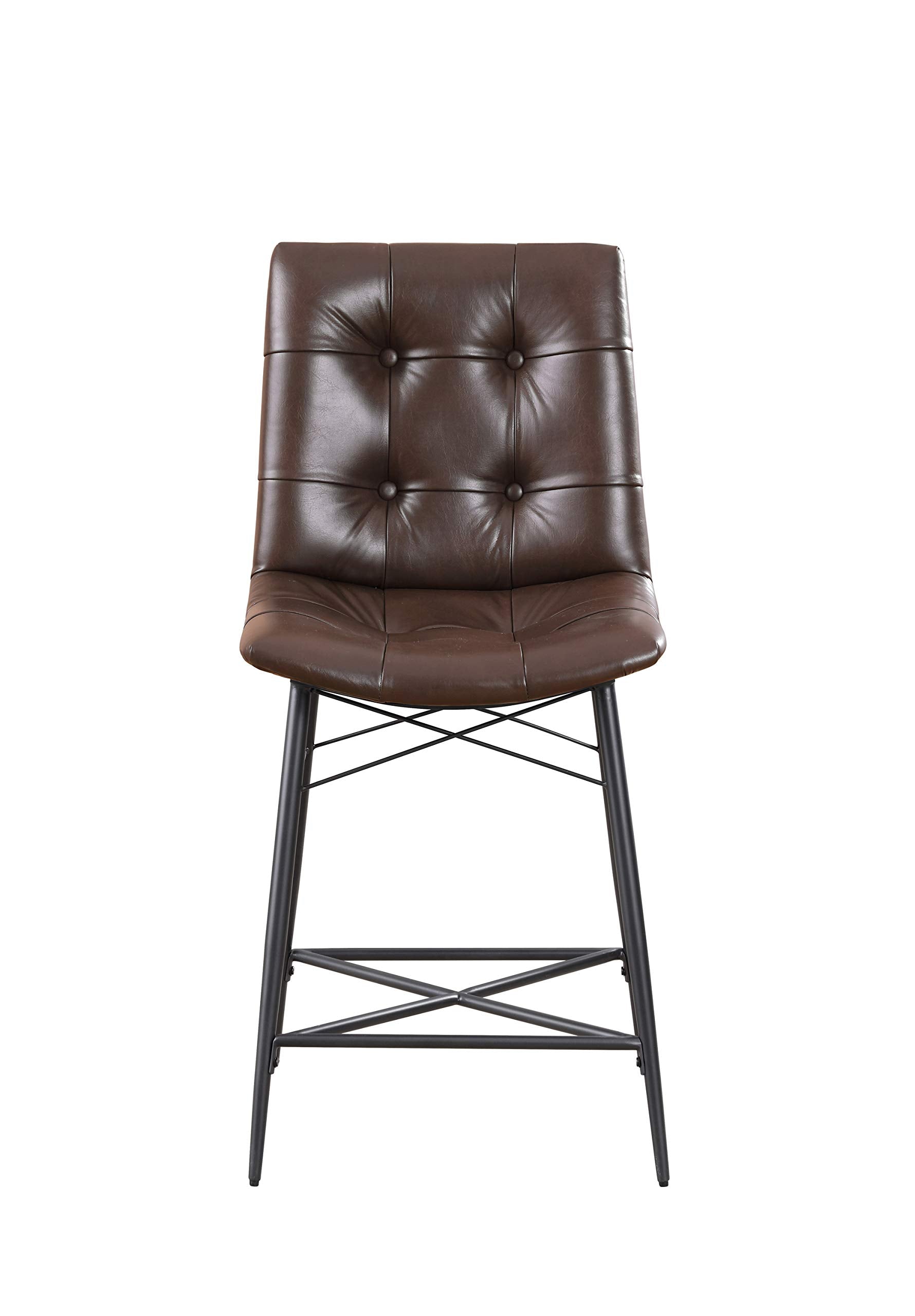 Coaster Home Furnishings Upholstered Tufted Counter Height Stools Brown (Set of 2)