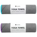 Eunzel 2 Pack Hot Yoga Towel with Grip Dot, Non Slip Yoga Mat Towe Sweat Absorbent Towel for Hot Yoga,Bikram, Pilates and Fitnes