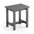 Lue Bona Outdoor Side Table, Hdps Small Outdoor Table, Adirondack Side Table, Outside End Table For Patio, Porch, Deck, Weather Resistant/Easy Maintenance/Indoor Or Outdoor Use, Dark Gray
