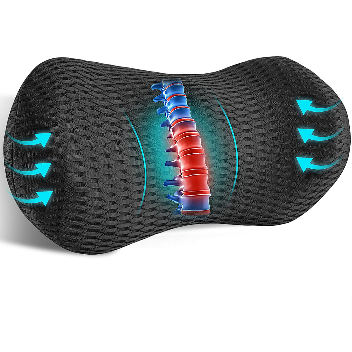 Lumbar Support Pillow For Office Chair Car Back Support Pillow, Memory Foam Gaming Chair Desk Chair Back Cushion For Lower Back