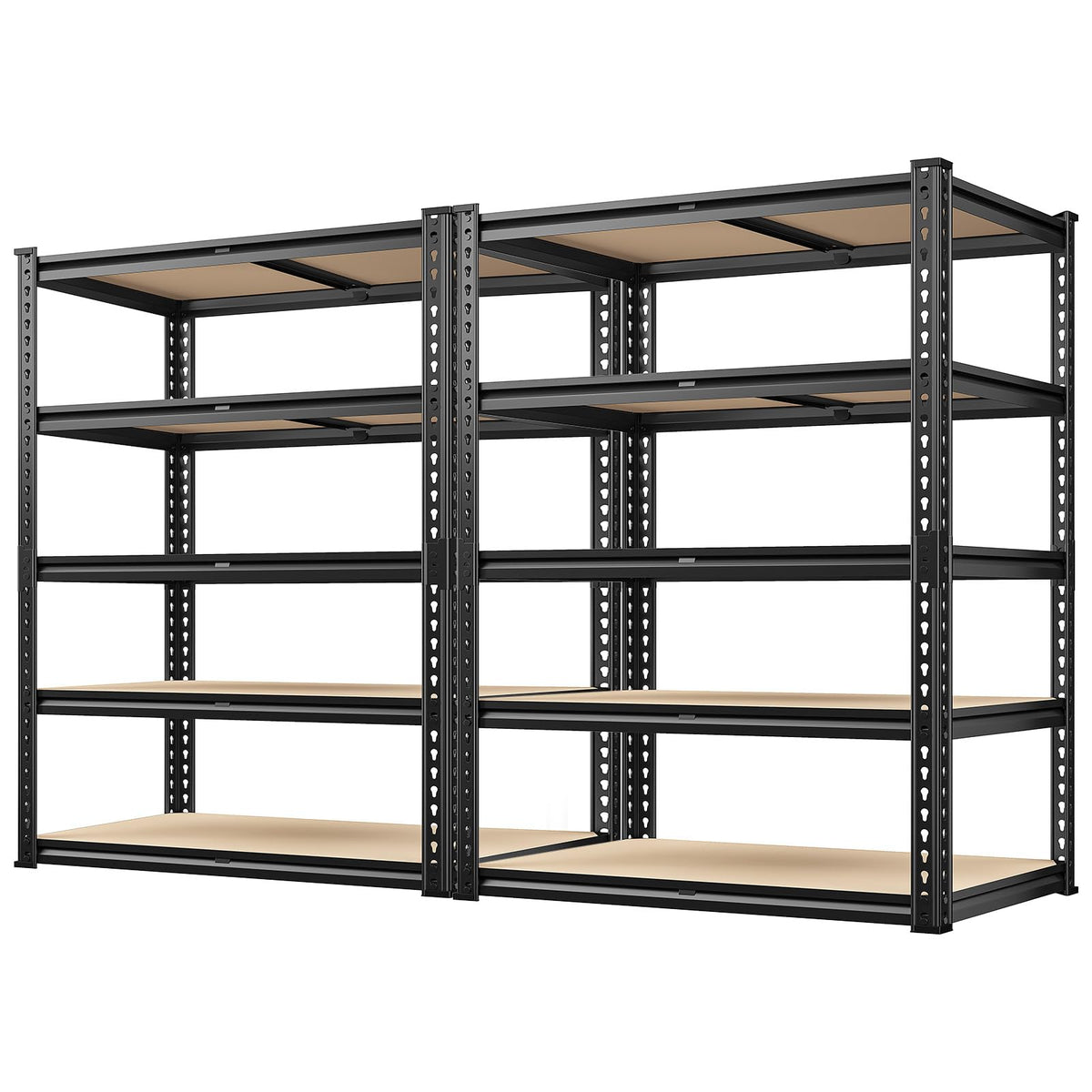 REIBII 72'' H Garage Shelving 5 Tier Garage Storage Shelves 2000LBS Metal Storage Shelves Heavy Duty Shelving Storage Shelving U