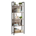 VASAGLE 5-Tier Bookshelf, Book Shelf, Industrial Bookcase, with Steel Frame, for Living Room, Home Office, Bedroom, 9.4 x 24.4 x