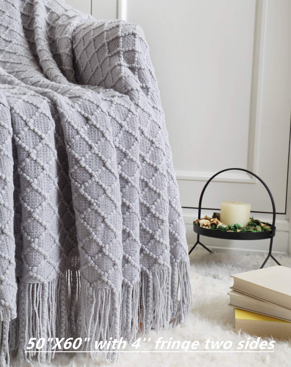 Crevent Rustic Farmhouse Couch Sofa Throw Blanket For Bedroom Living Room Decoration, Soft Warm Cozy Light Weight For Spring Sum
