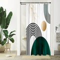Aipon Green Mid Century Shower Curtain For Bathroom Abstract Boho Shower Curtain Modern Fabric Waterproof Shower Curtains For Ba