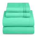 Hearth & Harbor Cal King Size Sheets - 4 Piece Bed Sheet Set, Hotel Luxury Double Brushed Bed Sheets - Extra Soft Bedding Sheets & Pillowcases, California King, Mint Green