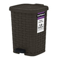 Superio Small Outdoor Trash Can with Lid for Dog Poop 1.5 Gallon/6 L Mini Plastic Garbage Can with Foot Pedal for Bathroom, Bedr