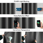 Miulee Back Tab Grey Blackout Curtains 120 Inch Long 2 Panels Set For Living Room Bedroom Privacy, Rod Pocket/Pinch Pleated Extra Long Thermal Insulated Room Darkening Light Blocking Curtains/Drapes