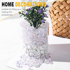 Domestar 550Pcs Bright Clear Vase Fillers, Acrylic Fake Crushed Ice Rocks Fish Tank Vase Centerpiece Party Table Scatter Props D