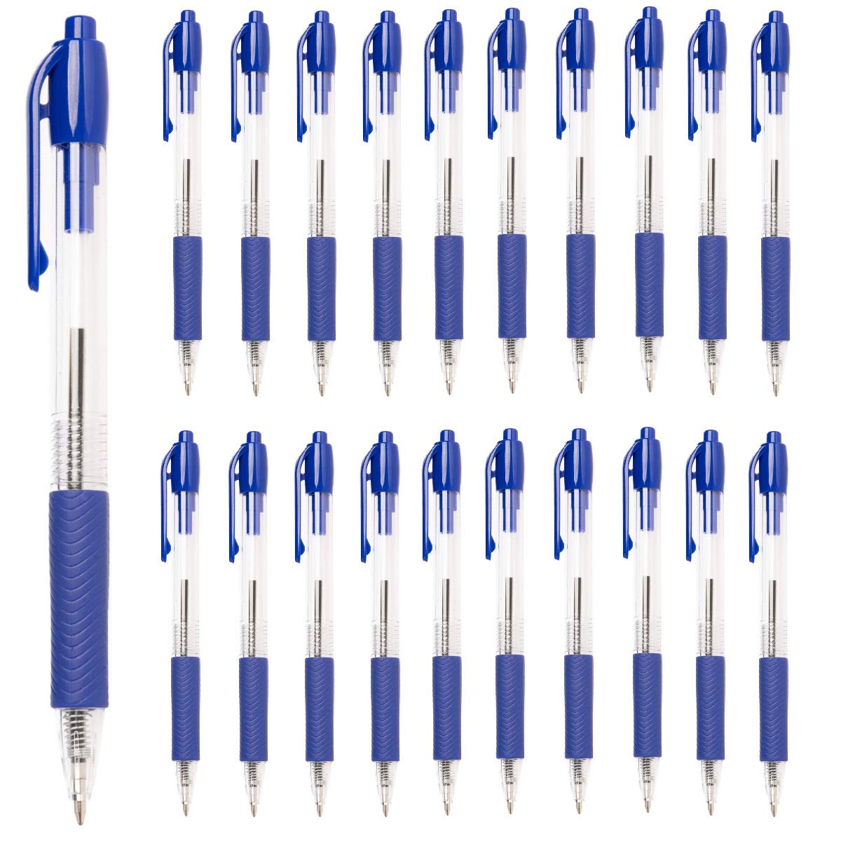 Simply Genius Ballpoint Pens In Bulk - 20 Pack Retractable Office Pens - Great For Schools, Notebooks, Journals & More - Comfort