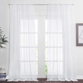 Nicetown Cloudy Window Sheer Curtains Extra Long For Living Room, Pocket Top Voile Sheer Curtains Window Treatment For Patio/Fre