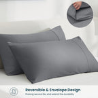 Gokotta 100% Bamboo Rayon Fitted Sheet King Size With Pillow Cases, 300 Tc Super Soft Breathable Cooling Fitted Sheet King Size