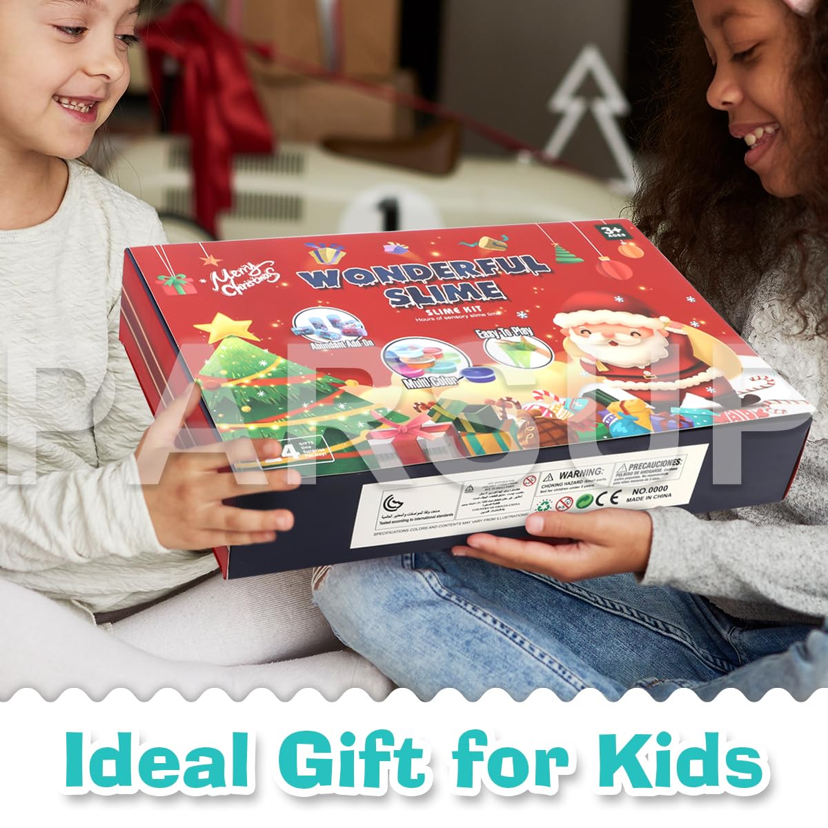 2024 Christmas Slime Advent Calendar For Kids, Crystal Fidget Holiday Surprise Gift Set, 24 Days Christmas Countdown Calendar Xm