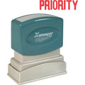 Xstamper(R) One-Color Title Stamp, Pre-Inked, 'Priority', Red