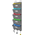 Homyfort Over The Door File Organizer, Hanging Wall File Folders With 5 Large Pockets For Papers, Charts, Mails, Magazine, Offic