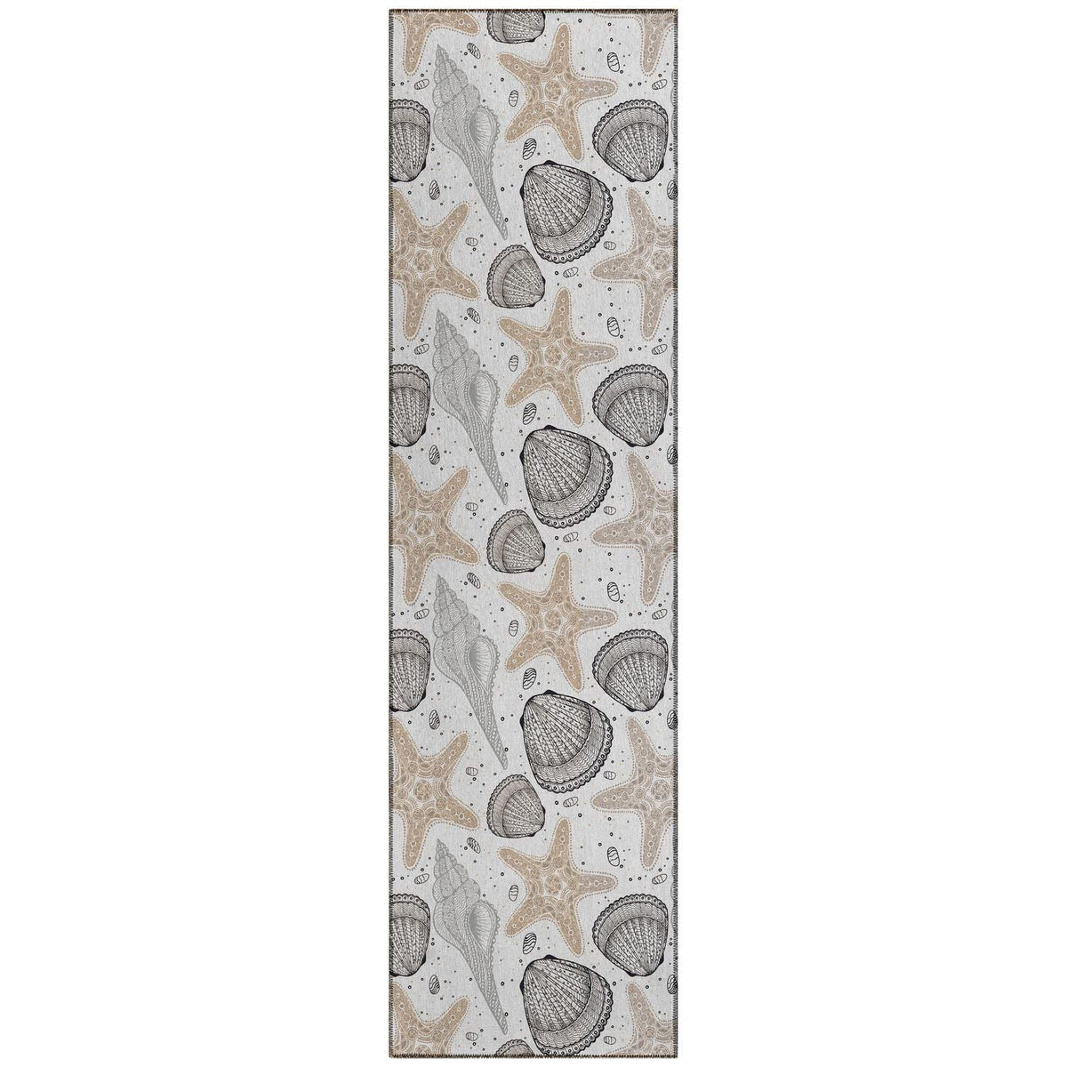 Seabreeze Sz4 Gray Coastal Rug Runner 2' 3&quot; X 7 ' 6&quot;