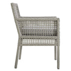 Modway Aura 7 Piece Outdoor Patio Wicker Rattan Set In Gray Gray