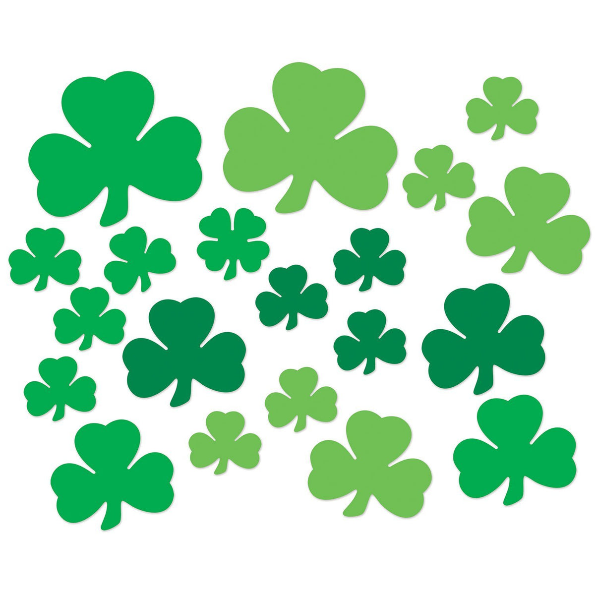 Beistle Printed Shamrock Cutouts