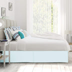 Nestl Light Baby Blue Twin Xl Bed Skirt - Twin Xl Size Bed Skirt 14 Inch Drop - Brushed Microfiber Bed Skirts - Hotel Quality Pleated Bed Skirt - Shrinkage & Fade Resistant