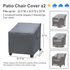 Baner Garden Patio Furniture Covers,Outdoor Furniture Cover Waterproof,Patio Furniture Set Covers For 4 Piece Outdoor Conversation Set,Patio Covers Set-Xx-Large (Grey)