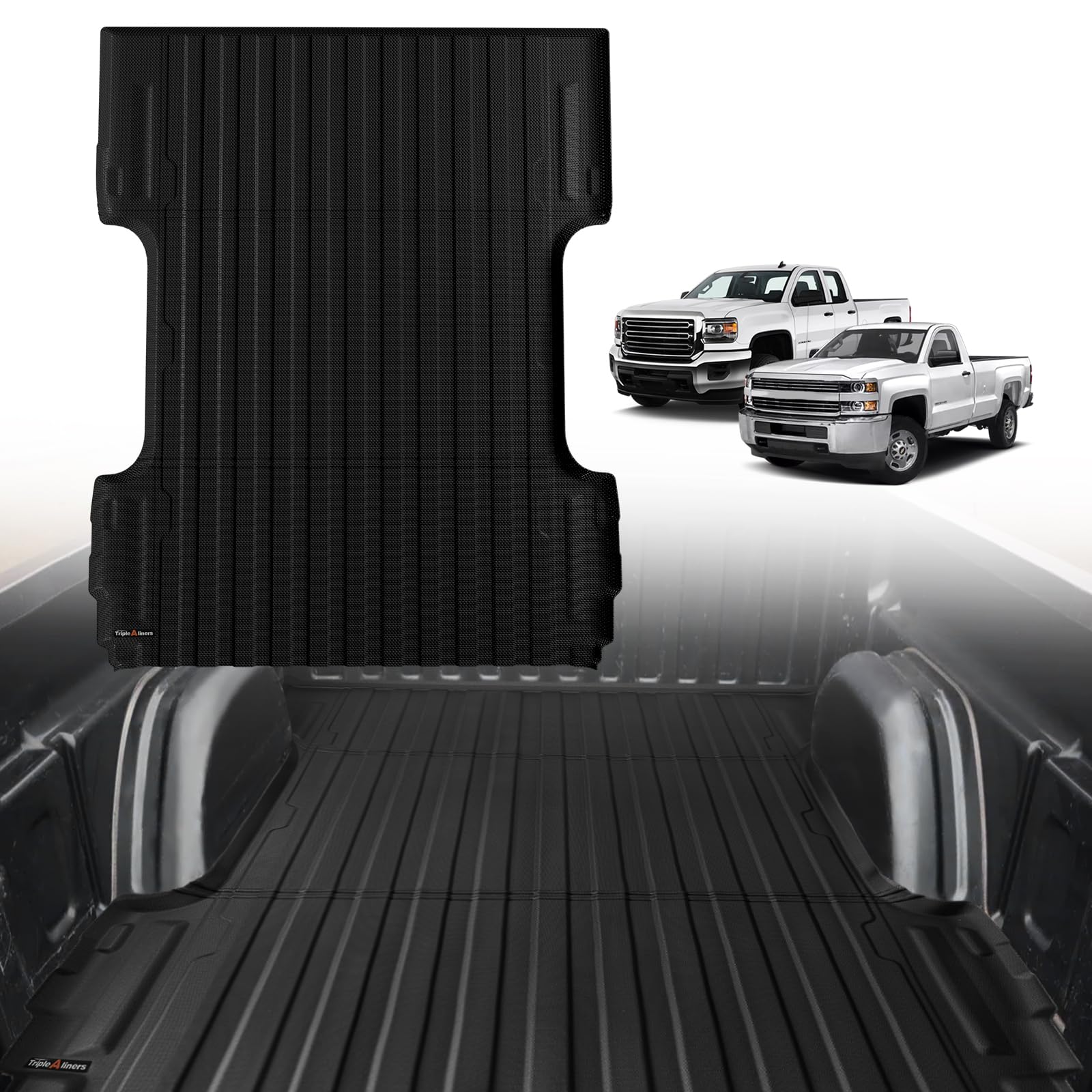 Triplealiners Truck Bed Mat Compatible With 2007-2019 Chevy Silverado/Gmc Sierra 1500 2500 3500Hd Ld Limited Accessories 6.6Ft B