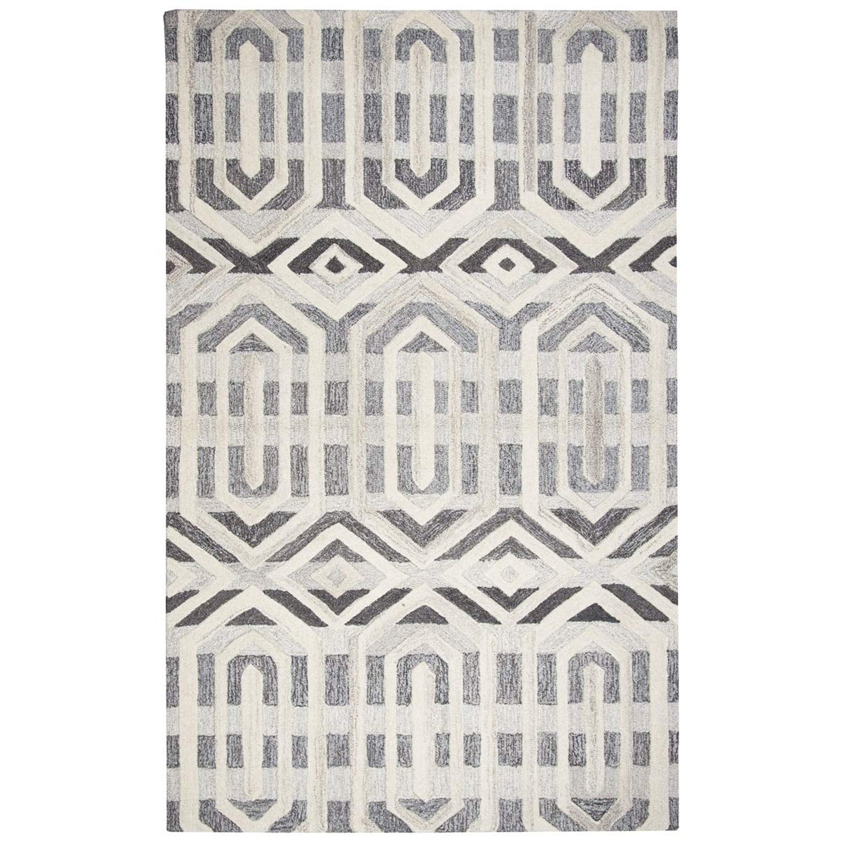 Rizzy Home Alora Decor Makalu 8' X 10' Geometric Gray/Natural Hand-Tufted Area Rug