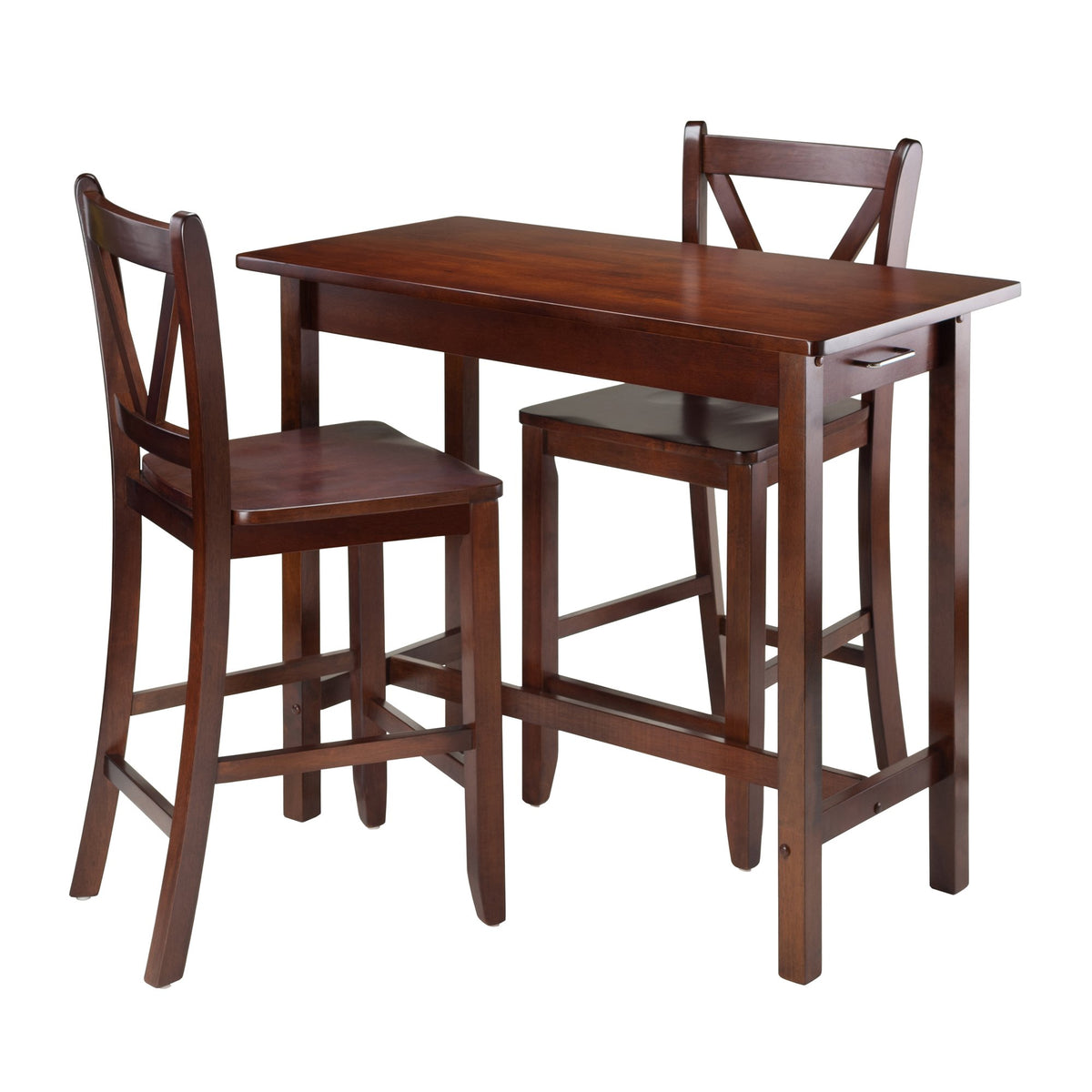 Winsome Sally Dining, 39.37" W x 19.69" D x 33.27" H, Walnut