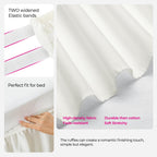 Rimela Bed Skirt Wrap Around Elastic Dust Ruffles Solid Color Wrinkle And Fade Resistant With Adjustable Elastic Belt Easy To In
