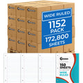 Rosmonde 1152 Pack (Pallet) Loose Leaf Paper Bulk, 172800 Sheets, Wide Ruled, 150 Sheets/Pack, 8 X 10.5', Pallet Of Filler Pape