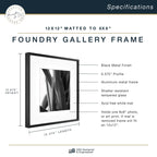 Mcs Master & Co. Foundry Metal Gallery Wall Frame, Black, 12 X 12 In Matted To 8 X 8 In