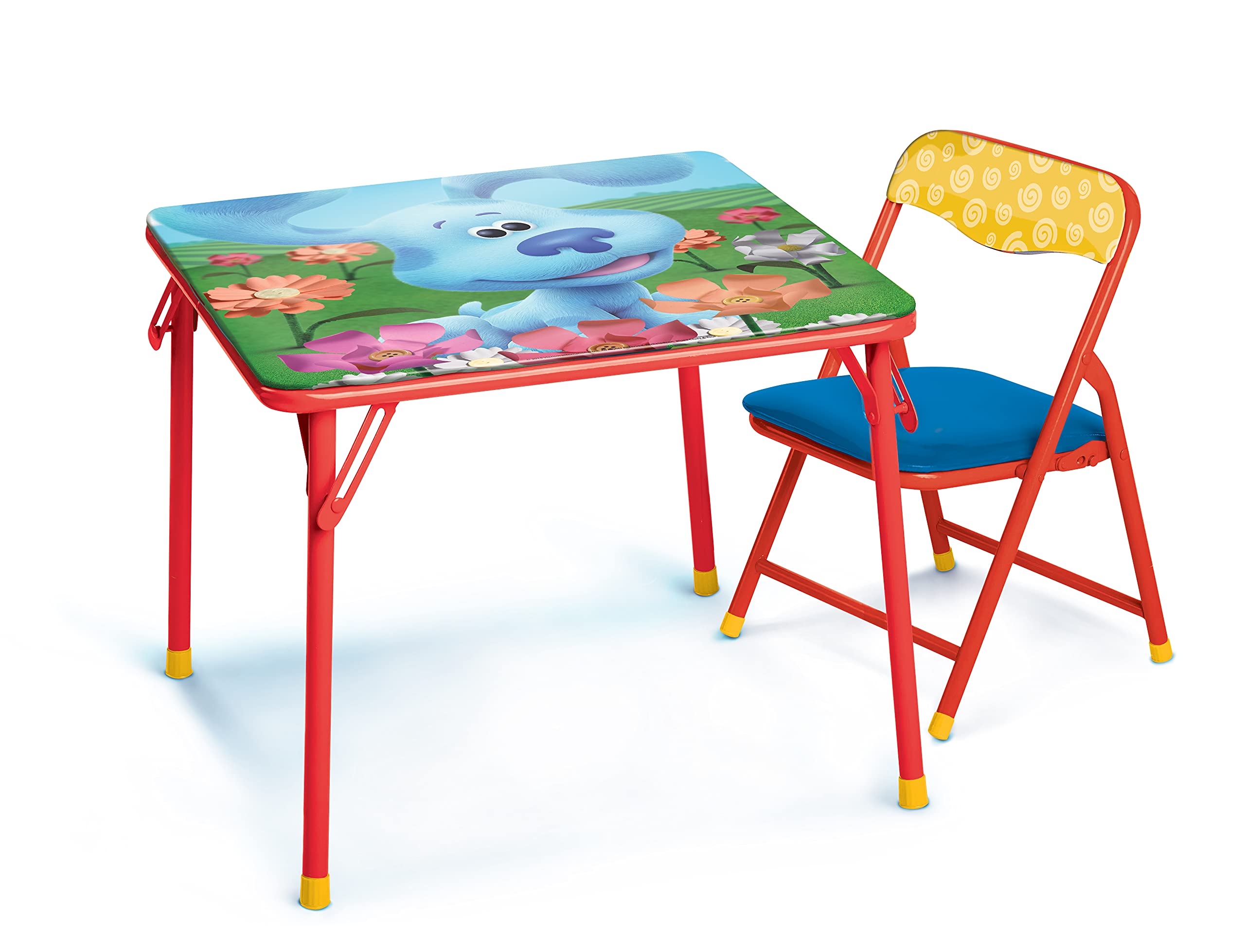 JAKKS Pacific Blue's Clues & You! Junior Table & Chair Set - Folding Childrens Table & Chair Set - Includes 1 Kid Chair with Non