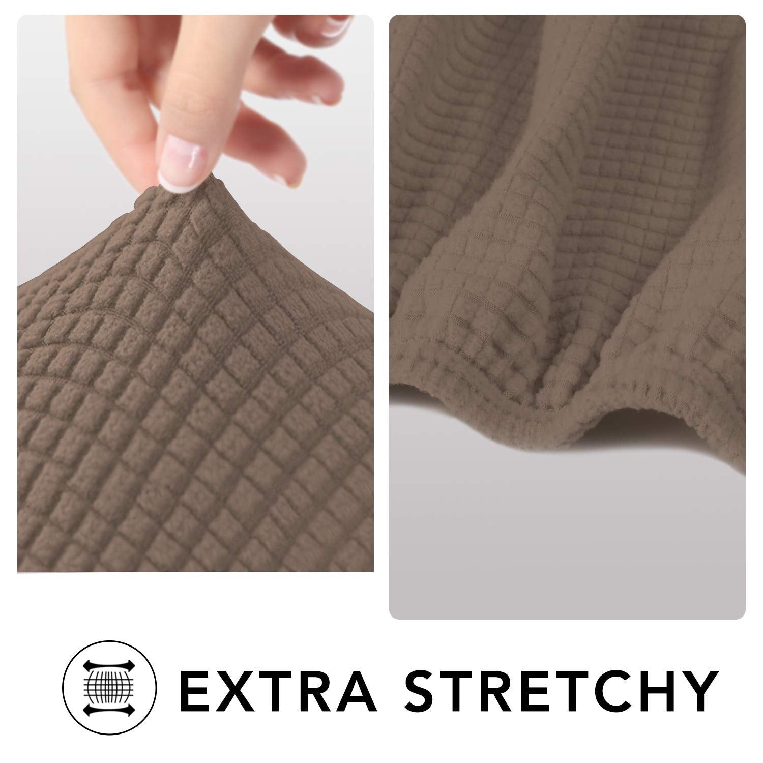 Purefit Stretch Recliner Sofa Slipcover With Pocket – Spandex Jacquard Non Slip Soft Couch Sofa Cover, Washable Furniture Protector With Elastic Bottom For Kids (Recliner, Camel)