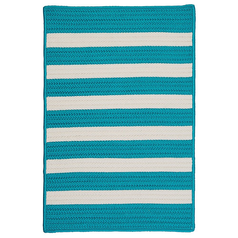 Stripe It Rug, 2 By 3-Feet, Turquoise