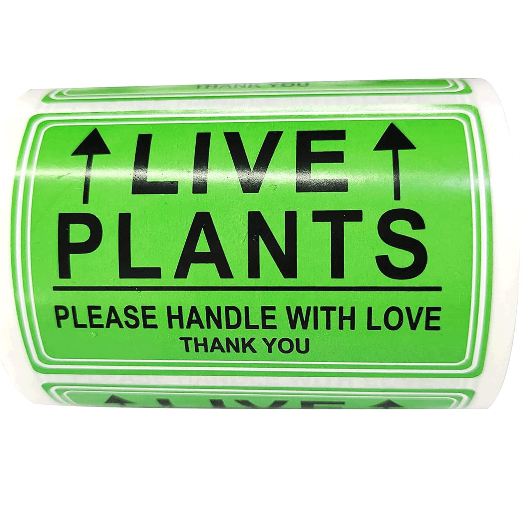 Green Live Plants Stickers For Shipping 2X3 Inch Please Handle With Love Stickers Fragile Shipping Labels For Warehouse Pallet G
