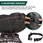 Iceberg Elf Outdoor Papasan Cushion Cover Only,(For 40In-50In Papasan Cushion Cover Waterproof) Black, Zipper Design For Easy Cl