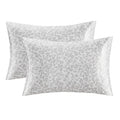 Madison Park Essentials Set Of 2 Satin Pillowcase For Hair & Skin, Luxuriously Soft, Silky With Natural Sheen Luster, Cool To Touch, Wrinkle-Free, Machine Washable, Standard Gray Leopard 2 Piece