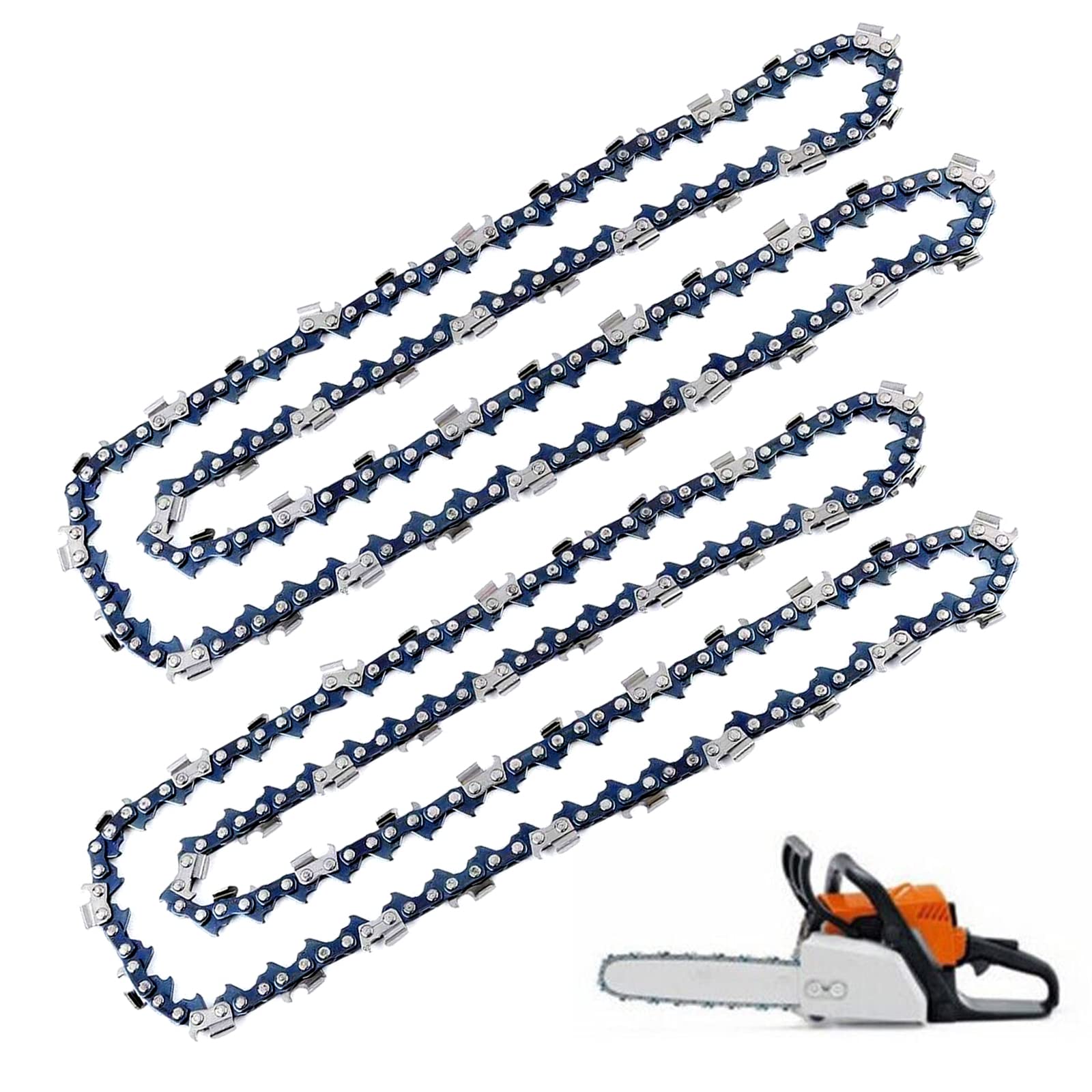 Aileete 2-Packs 20 Inch Chainsaw Chain .325' Pitch - .058' Gauge - 76 Drive Links For Husqvarna Stihl Poulan Craftsman Chainsa