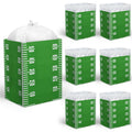 Teenyyou 6 Pcs13 Gallon Green Football Disposable Trash Cans Plastic Recycle Garbage Bins with 1 Roll Drawstring Trash Bag Dispo