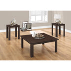 Monarch Specialties I 3 Piece Table Set, Dark Taupe