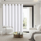 Bgment Fashion Sliding Door Curtain 100 X 96 Inches, Wide Thermal Blackout Curtains Room Darkening Room Divider Window Curtain, 1 Panel, Pure White, 96 Length X Wide 100