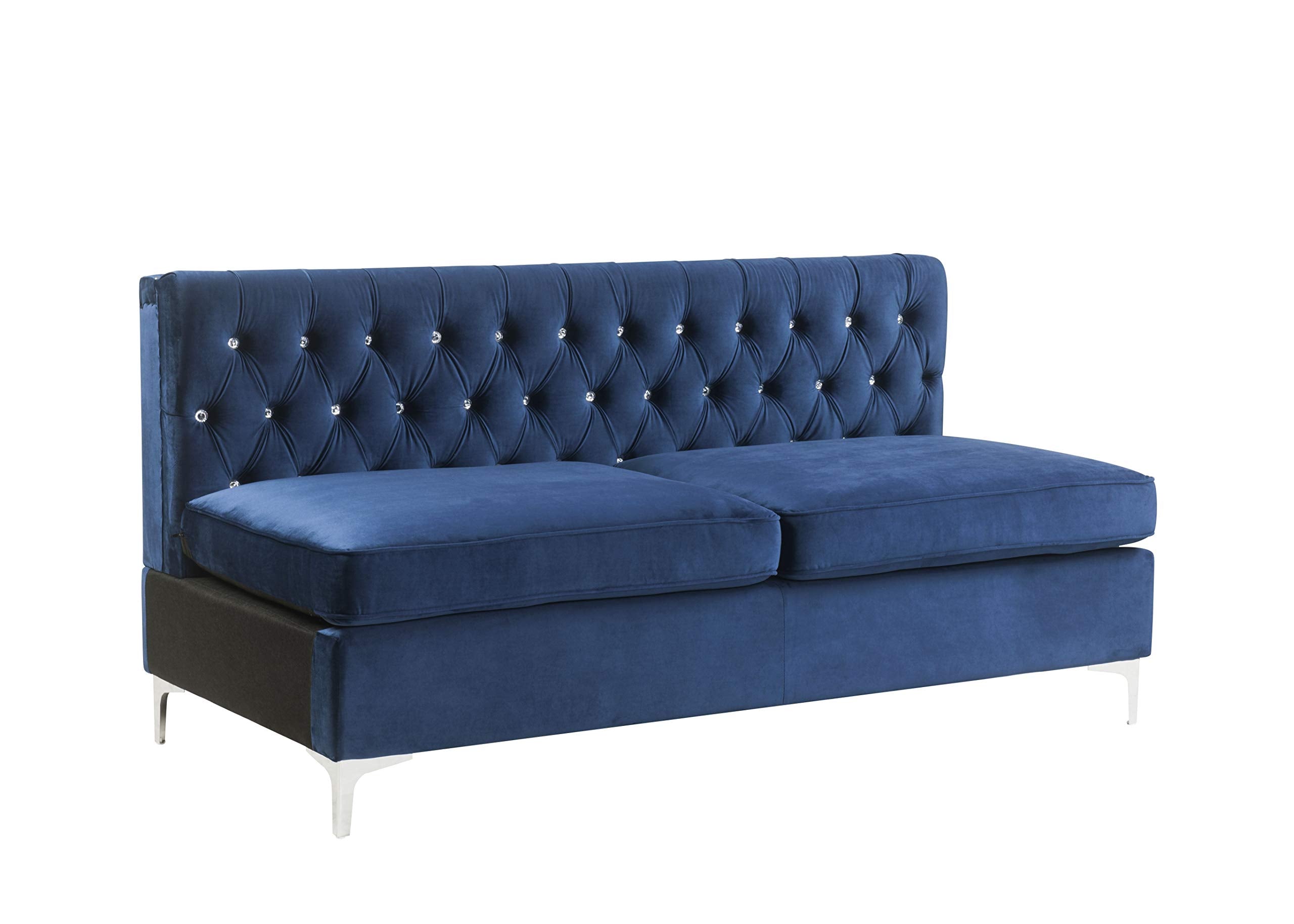 Acme Furniture Jaszira Modular - Armless Sofa in Blue Velvet