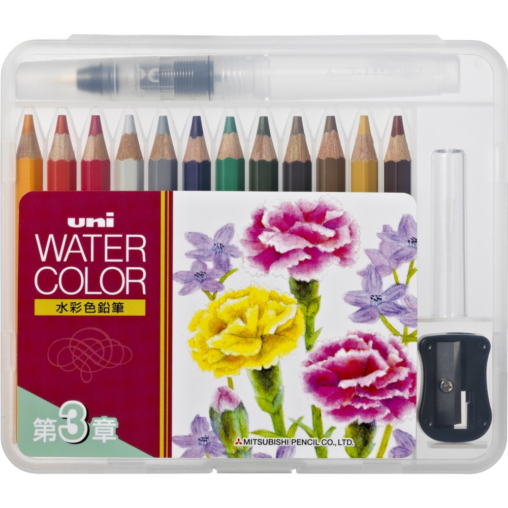???? Mitsubishi Pencil Uwcncs12C3 Uniwater Color Compact, 12 Colors, Chapter 3