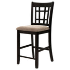 LAVON Lattice Back Counter Stools Tan and Espresso (Set of 2) 105279