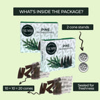 Pine Incense Cones - Total 20 Cone Incense - Dual Pack Of 10 Insence Cones - Incense Cones Scented - Cone Incense Scents - Insen