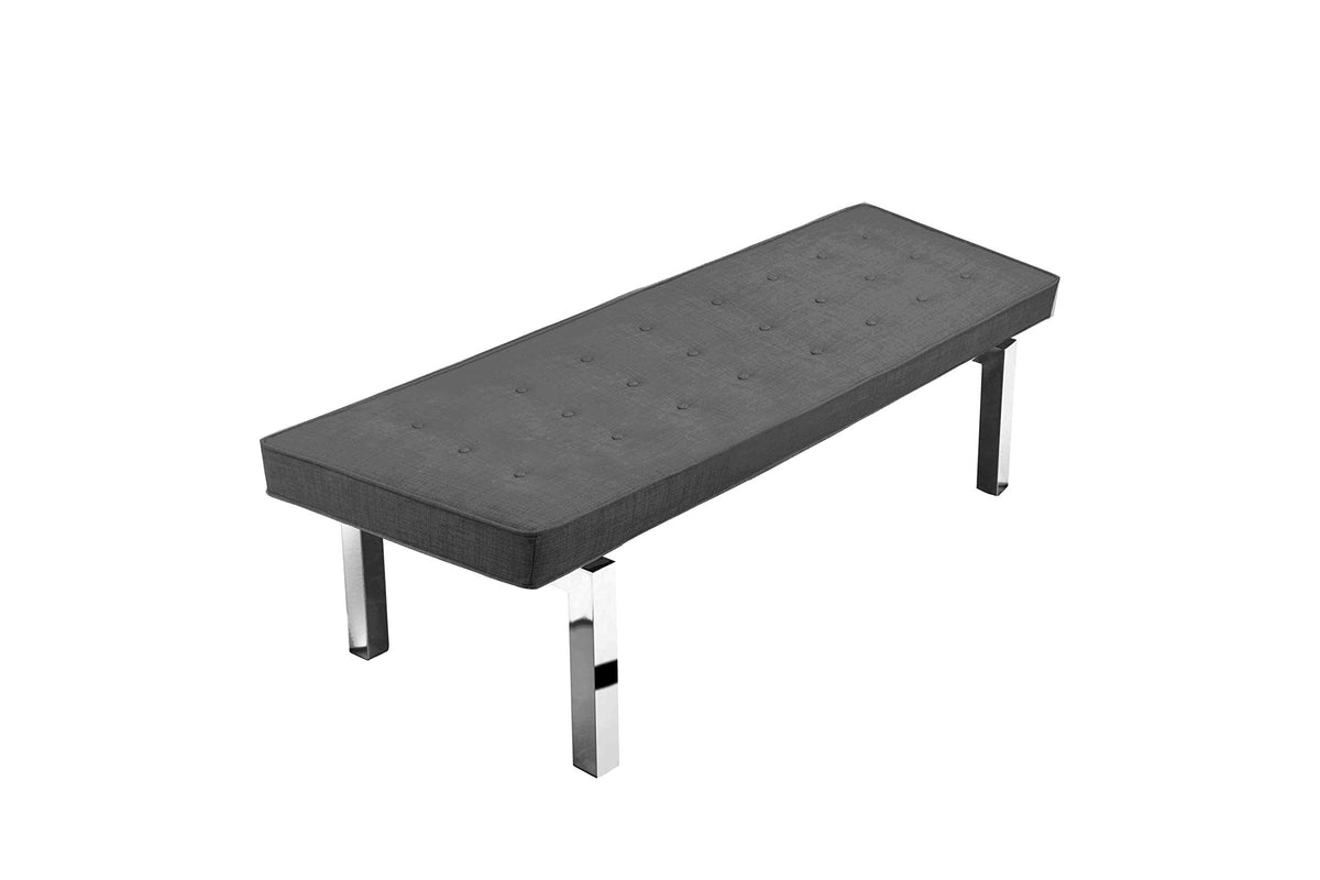 Pangea Home Lina Bench, One Size, Charcoal