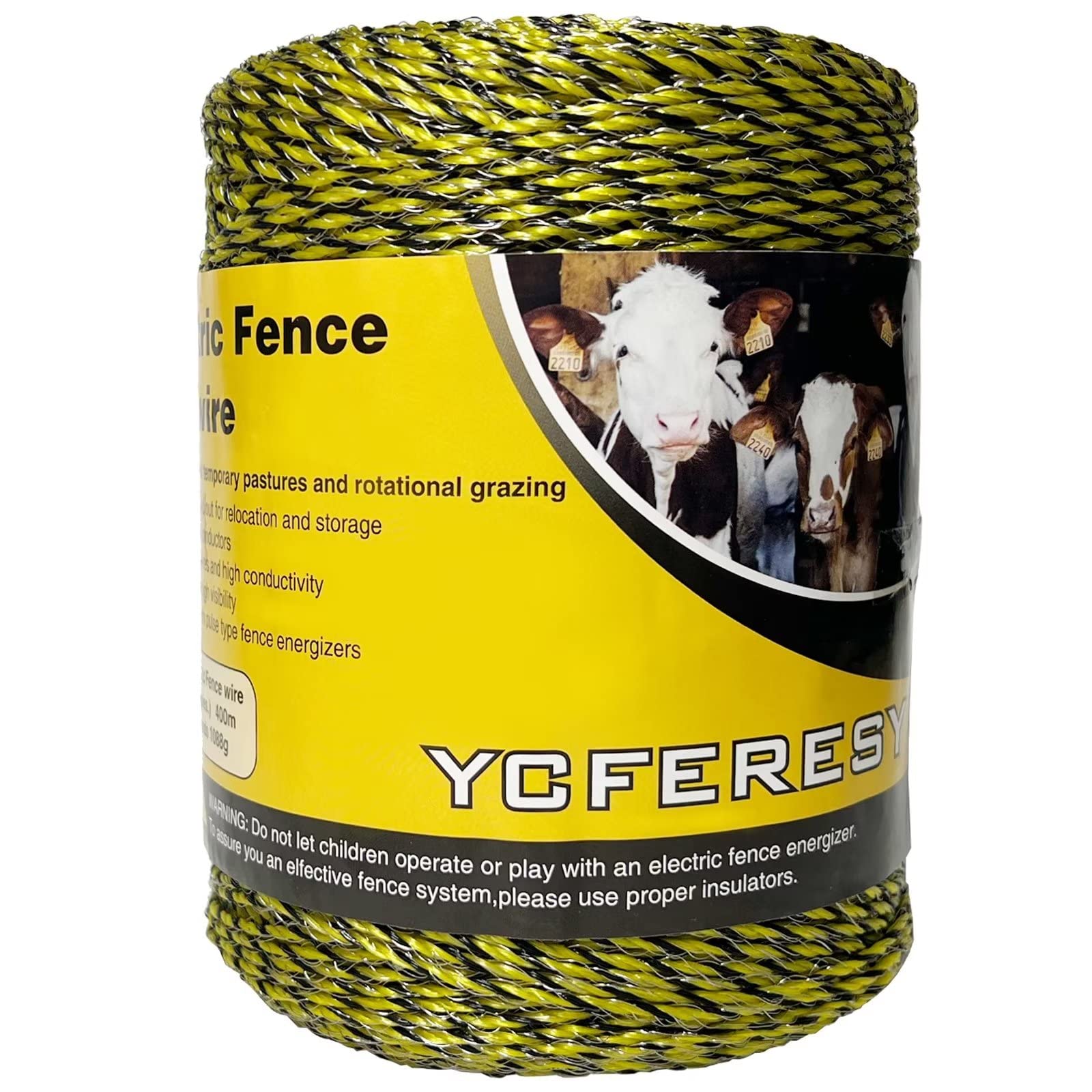 Ycferesy Electric Fence Polywire 1312 Feet
