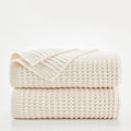Douceur Cream Throw Blanket For Couch, Soft Chunky Cable Knit Throw Blanket, Classic Fisherman'S Rib Stitch Pattern Throw For Li