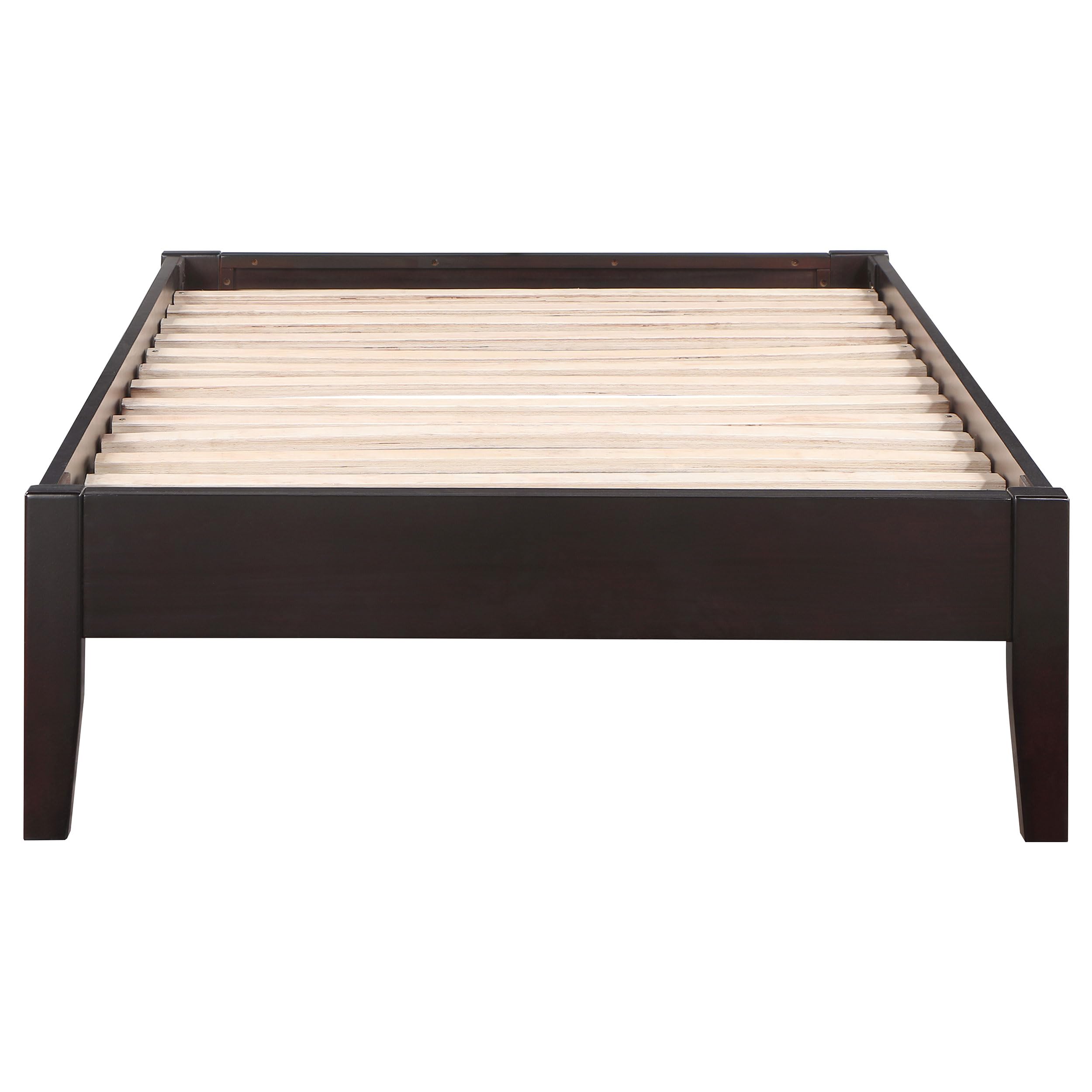 Coaster Home Furnishings Hounslow Transitional Twin Size Pine Wood Platform Bed Frame Headboard Compatible Bed Base Cappuccino 300555T